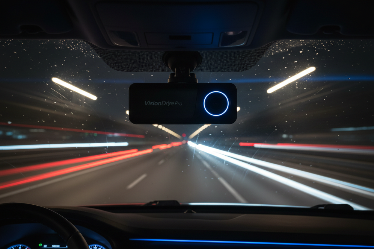 VisionDrive Pro – Dual Dash Cam 1080P WiFi