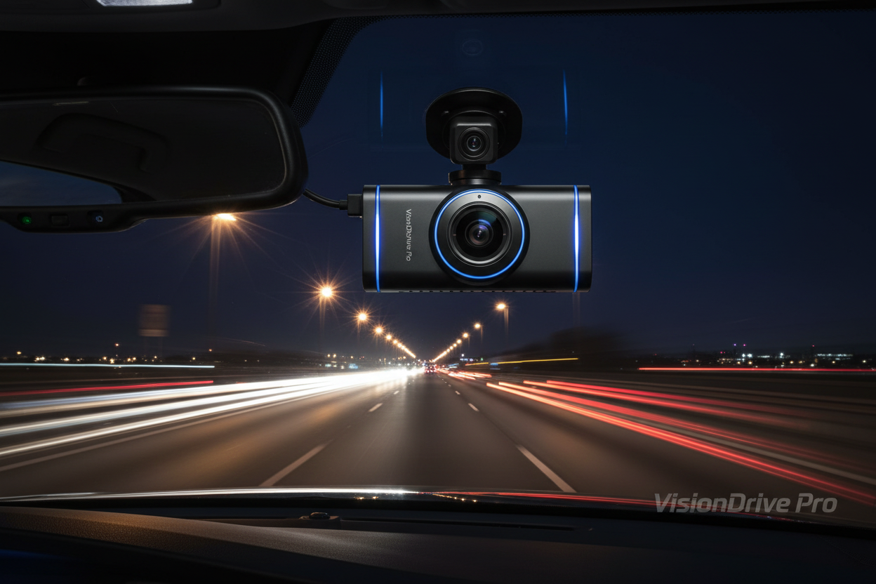 VisionDrive Pro – Dual Dash Cam 1080P WiFi